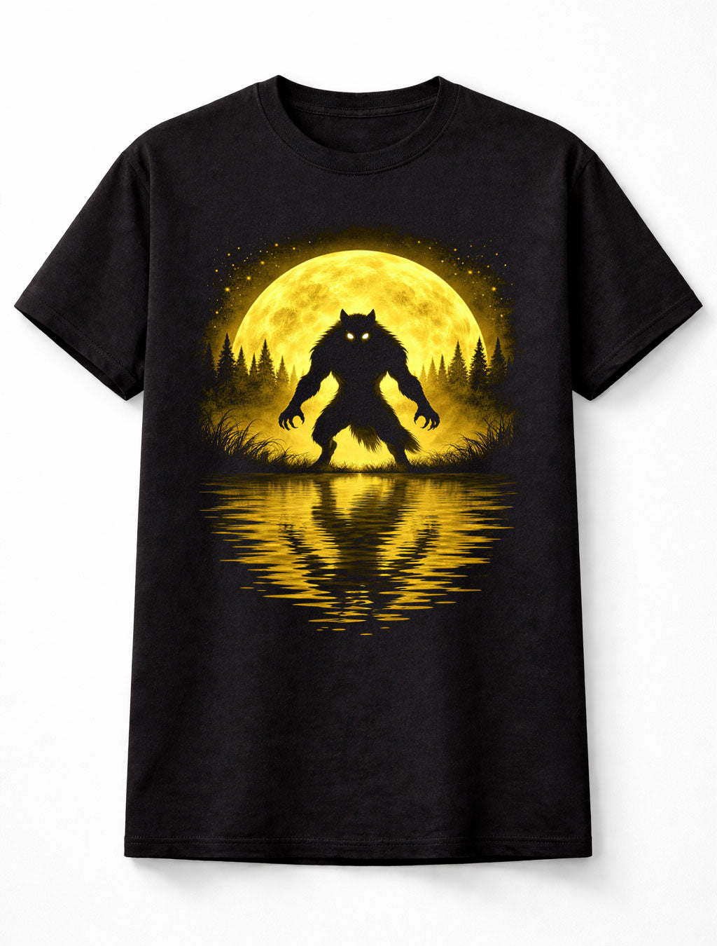 Werewolf Full Moon Horror Monster Halloween Graphic Unisex T-Shirt