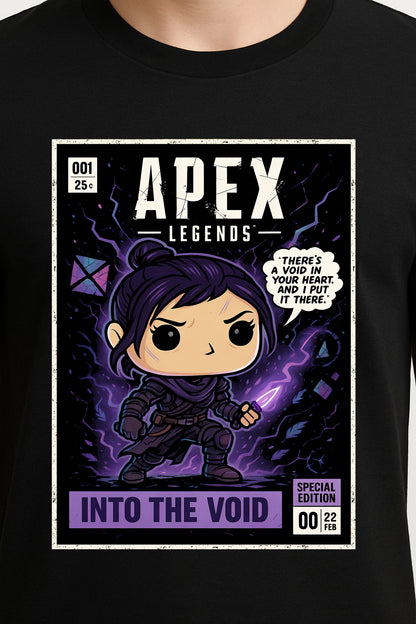 Apex Legends Wraith “Into the Void” Unisex T-Shirt – Retro Voidwalker Hero Graphic Tee