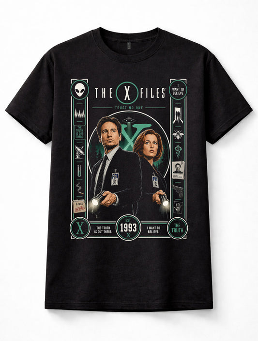 The X-Files Mulder Scully FBI Sci Fi TV Series Unisex T-Shirt