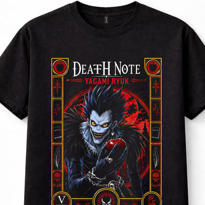 Death Note Ryuk Shinigami Apple Gothic Anime Manga Horror Black Unisex T-Shirt