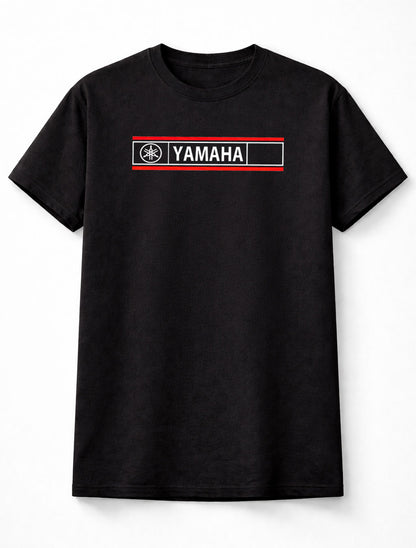Yamaha Motorcycle Logo Graphic T-Shirt Classic Motorbike Brand Racing Style Fan Tee Minimal Stripe Design Unisex Shirt for Adults & Kids