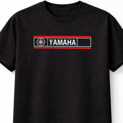 Yamaha Motorcycle Logo Graphic T-Shirt Classic Motorbike Brand Racing Style Fan Tee Minimal Stripe Design Unisex Shirt for Adults & Kids