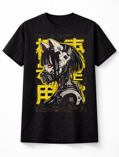 Gask Mask Rabbit Japanese Cyberpunk Y2K Retro Techwear Manga Anime  Adults & Kids Unisex T-Shirt