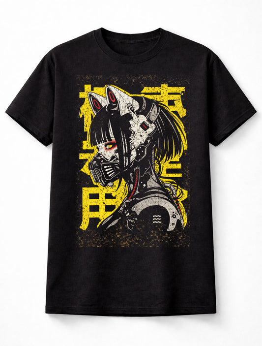 Gask Mask Rabbit Japanese Cyberpunk Y2K Retro Techwear Manga Anime  Adults & Kids Unisex T-Shirt