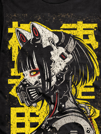 Gask Mask Rabbit Japanese Cyberpunk Y2K Retro Techwear Manga Anime  Adults & Kids Unisex T-Shirt