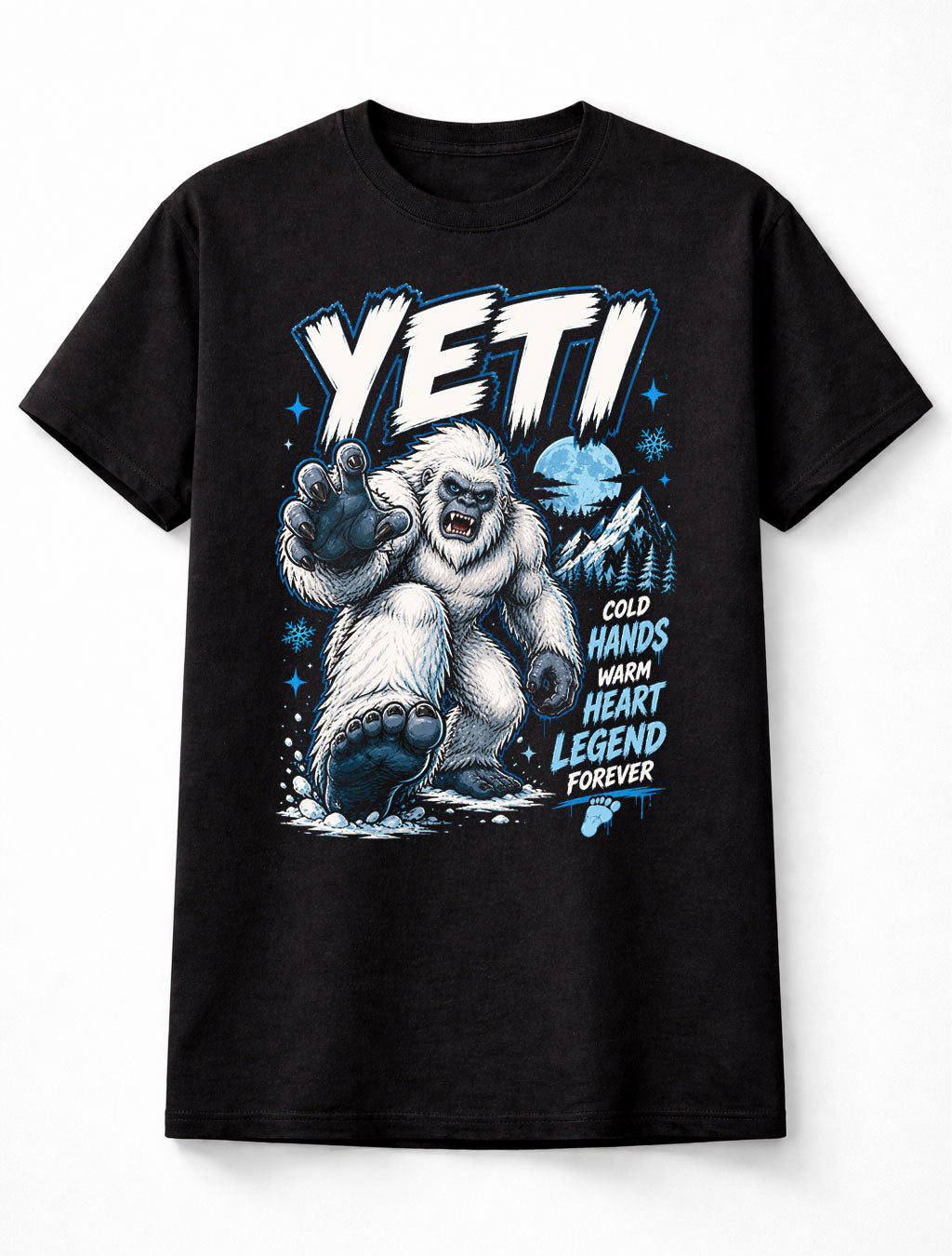 Yeti Abominable Snowman Cryptid Winter Legend Graphic Unisex T-Shirt
