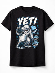 Yeti Abominable Snowman Cryptid Winter Legend Graphic Unisex T-Shirt
