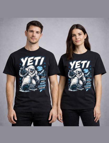 Yeti Abominable Snowman Cryptid Winter Legend Graphic Unisex T-Shirt