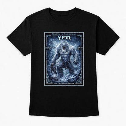 Gothic Yeti Hunter Unisex T-Shirt Savage Snow Monster Cryptid Horror Tee