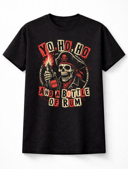 Yo Ho Ho Pirate Skull Buccaneer Rum Drinking Sailor Unisex T-Shirt