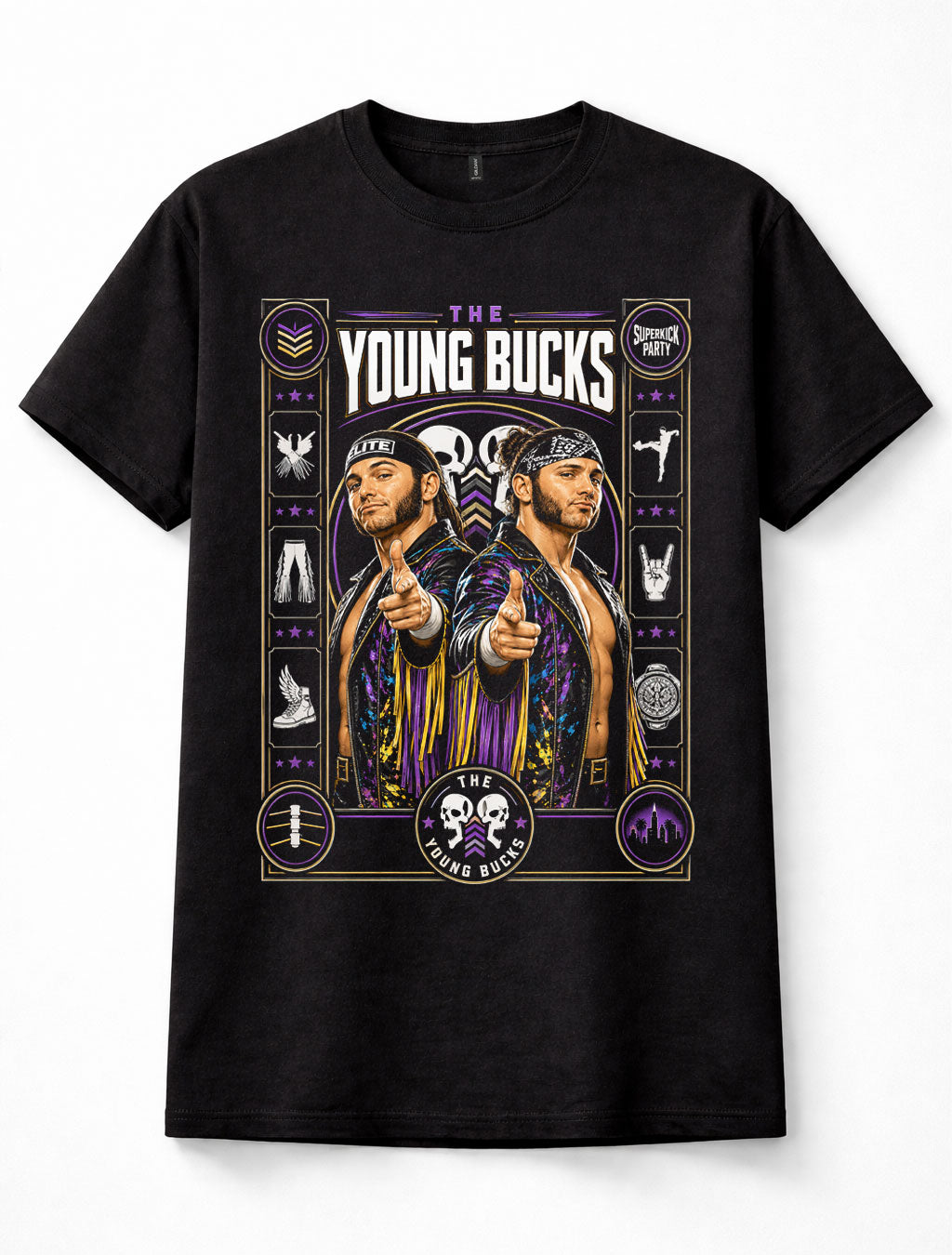 The Young Bucks AEW Superkick Party Tag Team Wrestling Unisex T-Shirt