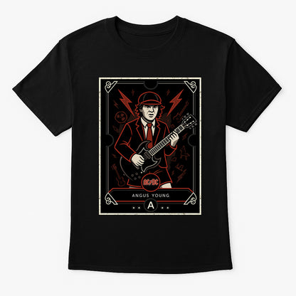 AC/DC Angus Young Retro Rock Unisex T-Shirt Classic Band Guitarist Tee