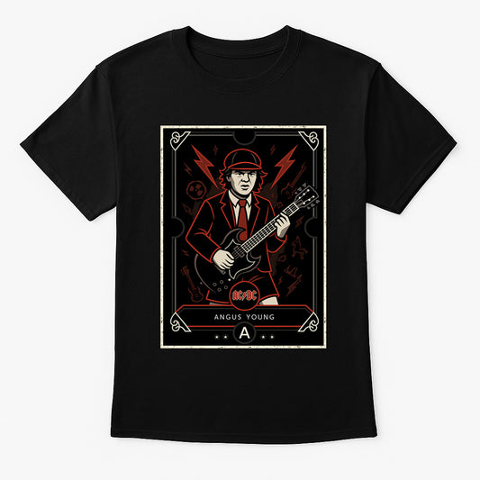 AC/DC Angus Young Retro Rock Unisex T-Shirt Classic Band Guitarist Tee