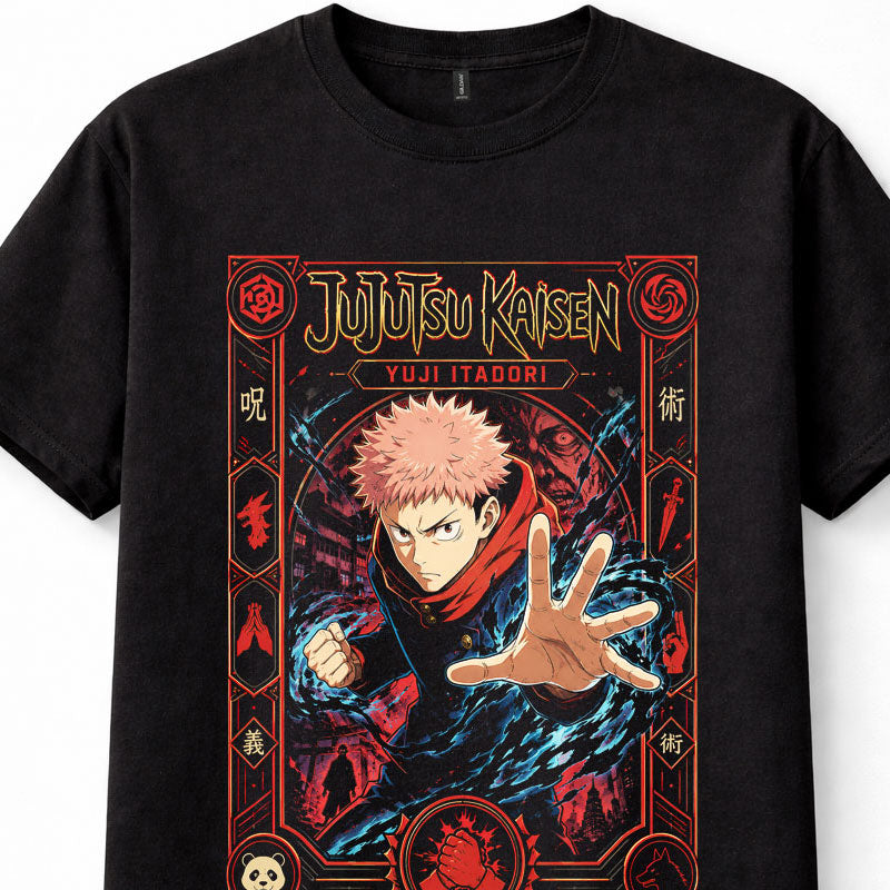 Jujutsu Kaisen Yuji Itadori Sukuna Cursed Energy Anime Manga Unisex T-Shirt
