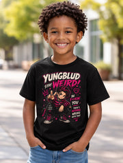 YUNGBLUD Stay Weird Graphic T-Shirt Punk Rock Alt Music Tee Pink Black Be Fxxkin You Adults & Kids Unisex T-Shirt