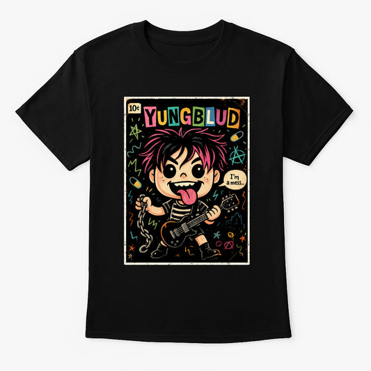YUNGBLUD “I’m a Mess” Unisex T-Shirt – Pop Punk Rebel Alternative Rock Star Graphic Tee