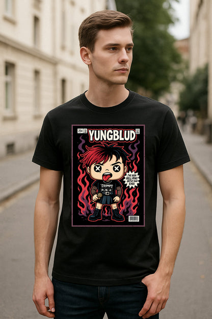 YUNGBLUD Pop Art Unisex T-Shirt – Punk Rock Streetwear Comic Style Graphic Tee