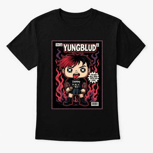 YUNGBLUD Pop Art Unisex T-Shirt – Punk Rock Streetwear Comic Style Graphic Tee