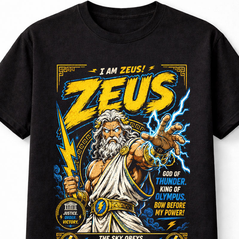 Zeus Greek God of Thunder Olympus Lightning Unisex T-Shirt