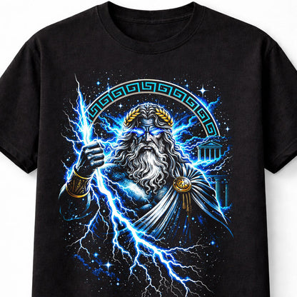 Zeus Greek God Lightning Thunder Mythology Graphic Unisex T-Shirt