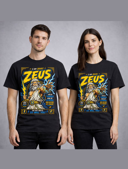 Zeus Greek God of Thunder Olympus Lightning Unisex T-Shirt