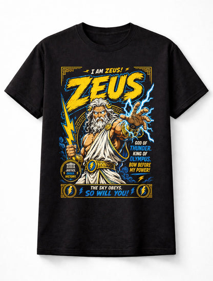 Zeus Greek God of Thunder Olympus Lightning Unisex T-Shirt