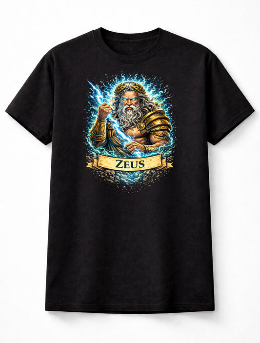 Zeus T Shirt Mythology Lightning Art God Of Thunder Unisex Tattoo Tee