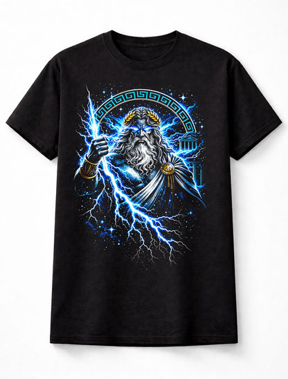 Zeus Greek God Lightning Thunder Mythology Graphic Unisex T-Shirt