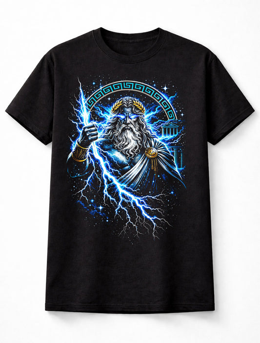 Zeus Greek God Lightning Thunder Mythology Graphic Unisex T-Shirt