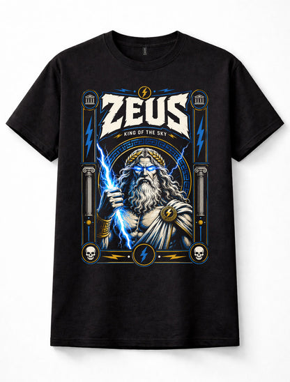 Zeus Greek Mythology God King Of The Sky Lightning Thunder Olympus Unisex T-Shirt