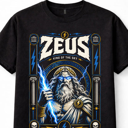 Zeus Greek Mythology God King Of The Sky Lightning Thunder Olympus Unisex T-Shirt