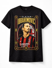 Zlatan Ibrahimovic AC Milan Number 11 Sweden Football Legend Black Unisex T-Shirt