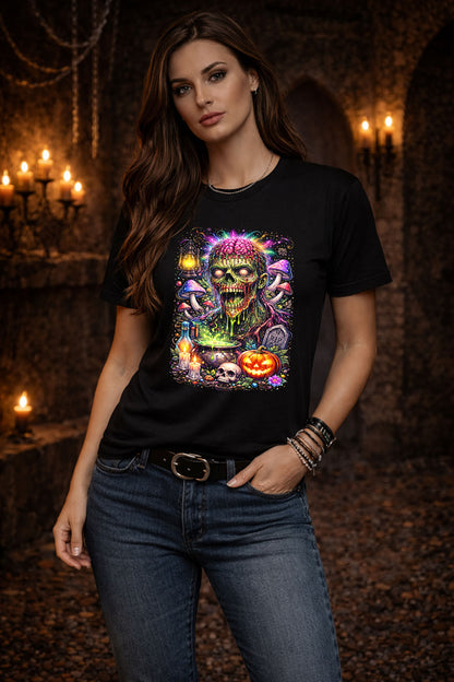 Undead Zombie Ritual Art Psychedelic Unisex Trippy Gothic Graphic T-Shirt