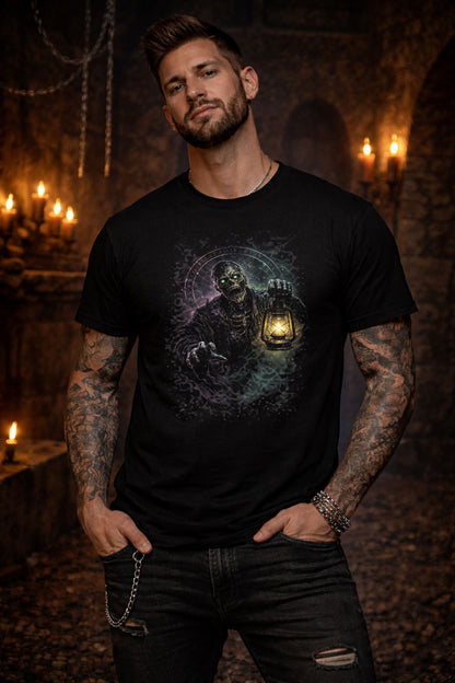 Zombie T-Shirt Dark Fantasy Gothic Undead Horror Unisex Black Graphic Tee