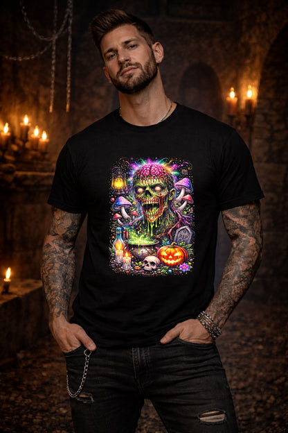 Undead Zombie Ritual Art Psychedelic Unisex Trippy Gothic Graphic T-Shirt