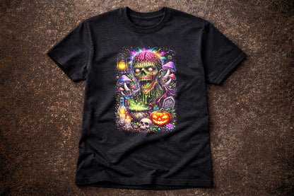Undead Zombie Ritual Art Psychedelic Unisex Trippy Gothic Graphic T-Shirt
