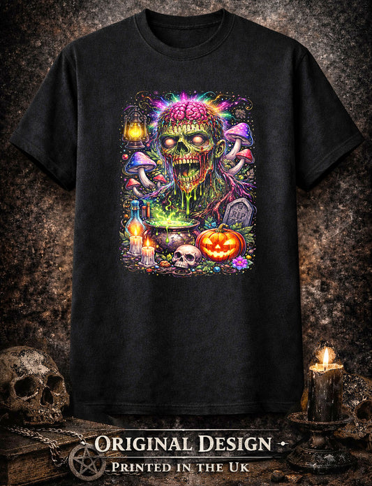 Undead Zombie Ritual Art Psychedelic Unisex Trippy Gothic Graphic T-Shirt