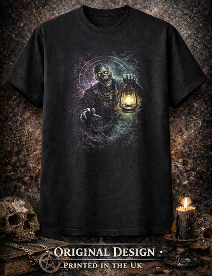Zombie T-Shirt Dark Fantasy Gothic Undead Horror Unisex Black Graphic Tee